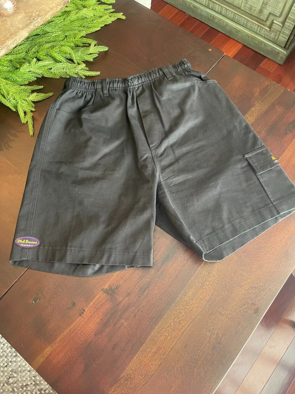 Club Banana Black Cargo Streetwear Shorts Size M